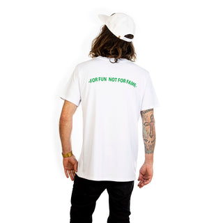 True life tee – (White with green logo)